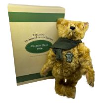 A vintage Steiff 1996 College Bear reference 653162 in golden mohair with ultrasuede paws, swiss