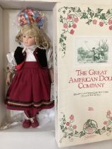 *** to be reoffered in sale 26/3/24*** The Great American doll company 1980s Hard vinyl quality