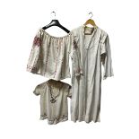 A 1920s/ 30s hand embroidered Hungarian peasant blouse, a 1920s Romanian peasant blouse and a late