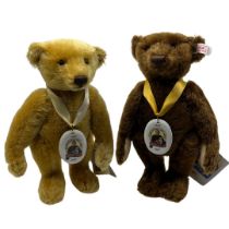 Two vintage Steiff teddy bears to include: a 1997 150th Birthday golden mohair bear, reference: