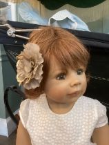 A large 33” very good vintage rubber/silicone Mannequin display child doll with full articulated .