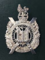 A good quality vintage Scottish sterling silver officer’s cap badge for the Kings Own Scottish