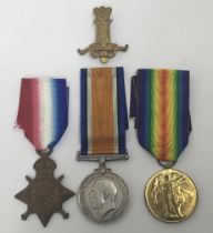 A WW1 1914 Star trio, awarded to 5699 Pte James Starling of the 11th (Prince Albert’s Own)
