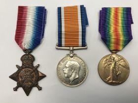 A WW1 1914 Star trio, awarded to 9745 Pte Alfred Ireton of the 1st East Lancashire Regiment. To