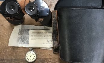 WWII US Navy binoculars dated 1941 by Bausch & Lomb of Rochester NY In Original Case and original