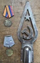 Two Russian Medals of The Capture of Berlin 1945 & 300 years of the Baltic Fleet with a white