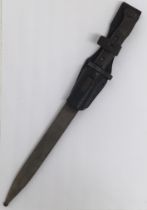 A WW2 era Czech VZ-24 Mauser Bayonet, complete with matched scabbard and leather frog. The blade