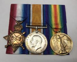 A WW1 1915 Star trio, awarded to 753 Pte John C. MacDonald of the 3rd Scottish Horse, and later