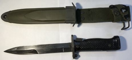 American Imperial M5A1 Bayonet with M8A1 scabbed and frog.