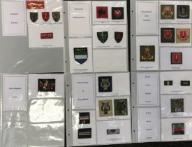 A good selection of modern British and Colonial regimental embroidered patches / flashes. To