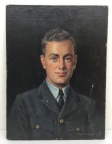 A fine quality, WW2 era portrait of an anonymous British RAF Officer, by Frank Ernest Beresford (