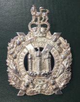 A good quality vintage Scottish sterling silver officer’s cap badge for the Kings Own Scottish