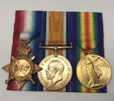 A WW1 1915 Star trio, awarded to 1897 Sgt William Nicol Duff of the Scottish Horse. To include: