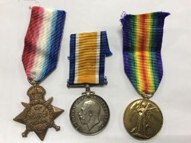 A WW1 1914 Star trio, awarded to 6422 Pte Patrick Swan of the 1st Northamptonshire Regiment. To