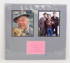 Lennard Pearce - Actor - Only Fools and Horses - Rare Signed autograph page mounted with picture. It