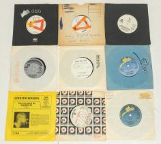 A box of approx 200 x 7 inch single records including approx 90 plus demo records including -