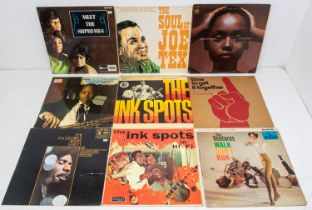 A collection of soul, jazz and blues LP records to include The Ink Spots, Fats Domino, Courtney
