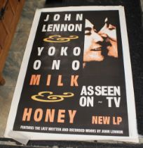 John Lennon and Yoko Ono 2 x Promotional Posters - Nobody Told Me - Large and Milk and Honey