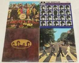 Beatles - 4 x Vinyl LP records. Including : Sgt Peppers Lonely Hearts Club Band - Stereo PCS 7027