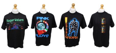 PINK FLOYD - 4 vintage t-shirts. 1. Vintage original T-Shirt 1989 on tour Light Bulb design with