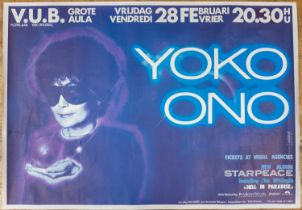 John Lennon & Yoko Ono - Double Fantasy large promo poster 30 x 40 and Yoko Ono European tour