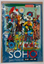 Jazz Festival Posters - Soho 1995 and 1993  Eduardo Paolozzi design posters  27.5 by 39.5 inches and