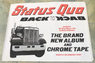 STATUS QUO - Back to Back large Promotional Poster from 1983 - In good condition it does have some