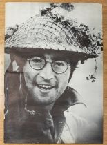 1976 John Lennon Personality Poster - Take during the filming of `How I won the War` it measures