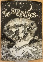 The Skatalites - 1960s band - Original c1970 Poster - black and white design with painting on