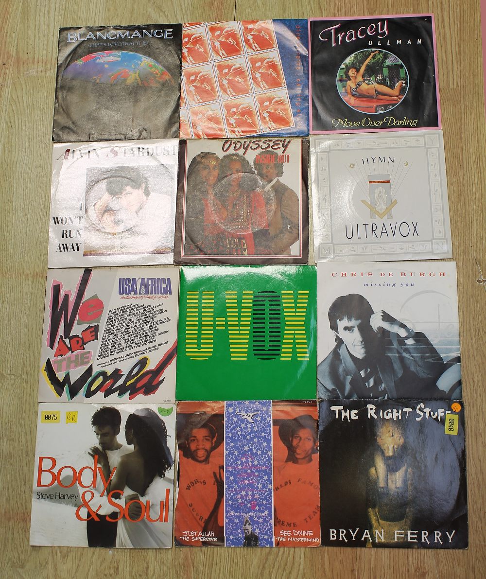 A Collection of 7 inch singles mostly 80s and 90s pop and rock with and without sleeve - great