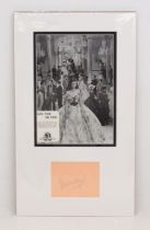 Vivian Leigh - Signed autograph page mounted with picture. Signed in Pencil. It measures approx 11.