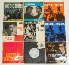 A collection including 2 x boxes of 45s and Ep Records. Including Rock n Roll, Pop Cliff Richard