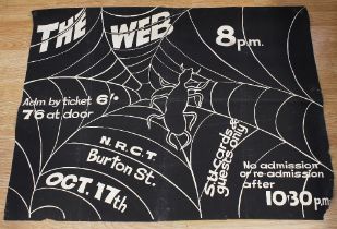 The Web NRCC Gig poster quad - folded jazz blues / prog rock band. It measures approx 30 x 20 inches