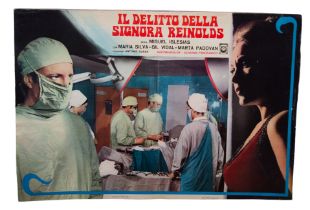 A collection of 12 Italian Posters - Linen backed The Murder of Mrs Reinolds - Various promotional