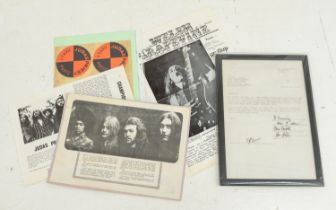 A collection of Judas Priest Memorabilia and Ephemera. A collection of items including a rare signed