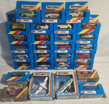Matchbox: A collection of assorted boxed Matchbox vehicles to include: 23 sealed, 4 opened and two