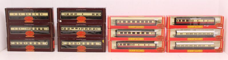 Hornby: A collection of twelve boxed Hornby, OO Gauge coaches to comprise: R436, R437, R438, R441,