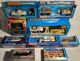 Matchbox: A collection of assorted Matchbox Superkings vehicles to include: Race Support Set K-