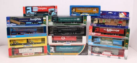 Corgi: A collection of fourteen boxed Corgi lorries. Original boxes. Vehicles in very good