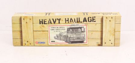 Corgi: A boxed Corgi: Heavy Haulage, Scale 1:50 vehicle. Scania Low Loader & Thames Trader Tipper.