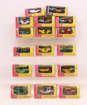Matchbox: A collection of seventeen window-boxed Matchbox Models of Yesteryear vehicles. Some of the