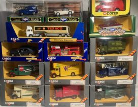 Corgi: A collection of assorted Corgi models including: Corgi Classic Commercials and cars. All