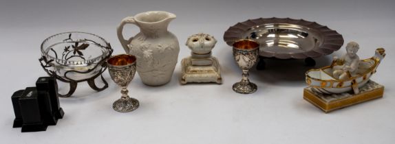 Mixed collectables including silver plated wares, 18th & 19th century porcelain and glassware etc