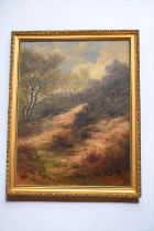 A collection of five late 19th century oil paintings, to include one by Linnie Smith of Derbyshire