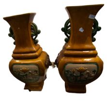 A pair of large Chinese style early to mid 20th Century vases.