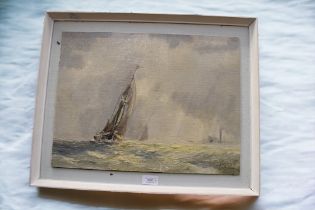 A collection of pictures to include 1960s oil on board boating scene and a water colour of Venice.