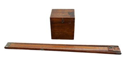 A 19th Century mahogany box, probably would have had a scientific instrument in along with a 19th