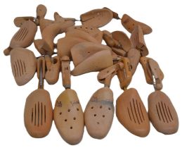 A large collection of wooden shoes stretchers made by Dasco, various shapes and sizes, all good