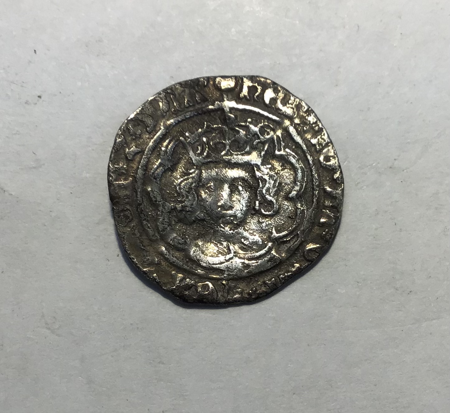 Henry VII Silver Half Groat mm Tun 1493-5, Canterbury Mint.