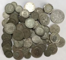 Collection of Pre 47 Silver British Coins including 1935 Crown,George IV 1826 Shilling in Hallmarked